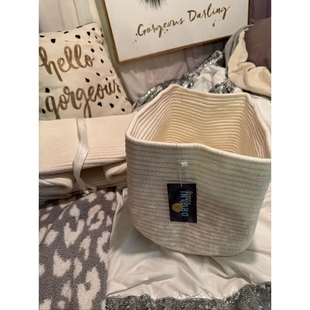 Natural Water Hyacinth Storage Baskets  handmade